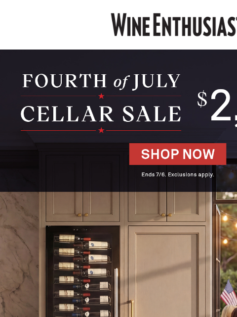 wineenthusiast newsletter: Which Wine Cellar Will You Save On?