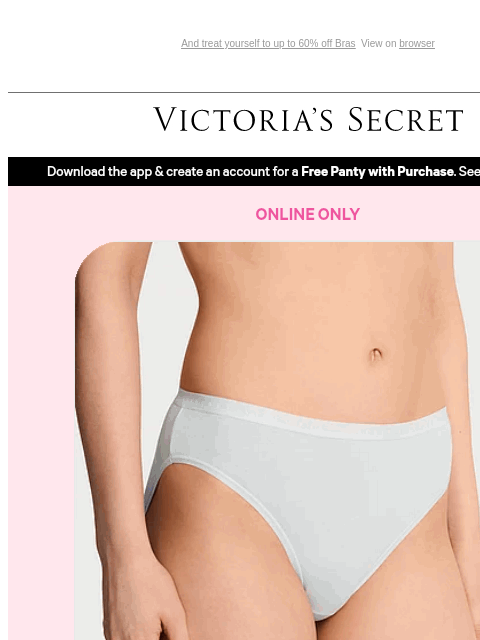 victoriassecret newsletter: 8/$25 Panties—Hurry, This Won't Last