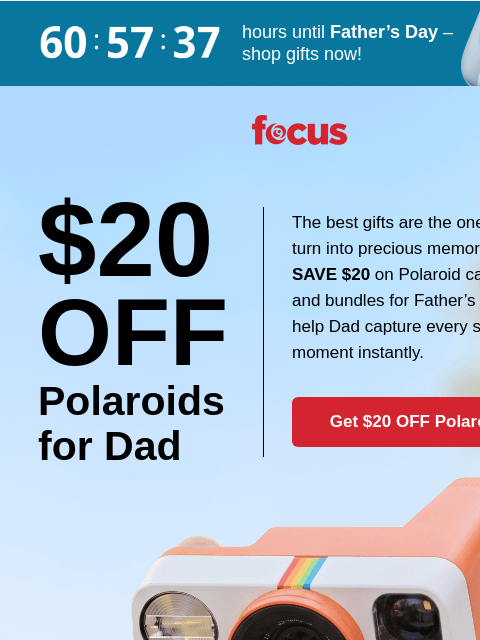 focuscamera newsletter: Father’s Day: the perfect last-minute gift