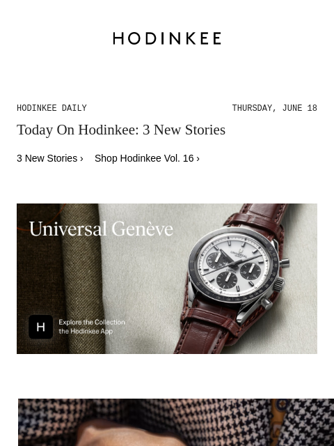 hodinkee newsletter: Hodinkee Daily | 06/18/2026