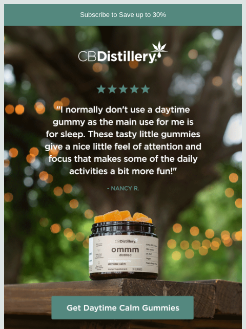 thecbdistillery newsletter: "keeps anxious feelings at bay" "makes daily activ...