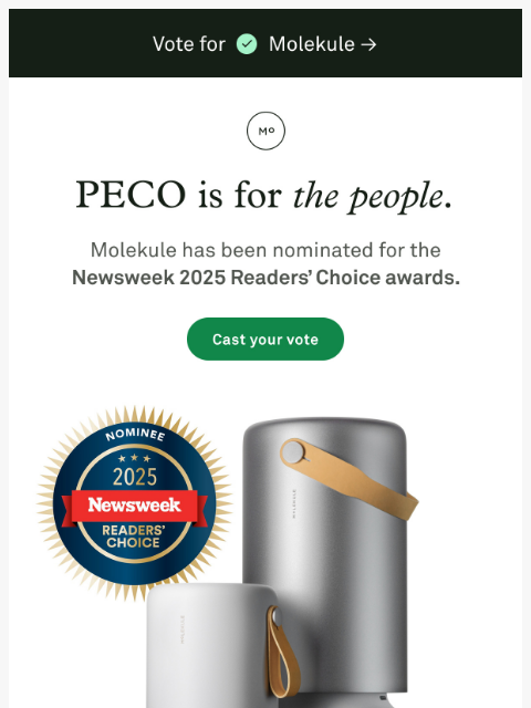 molekule newsletter: 🗳️ Cast your vote for Scientifically Better Air