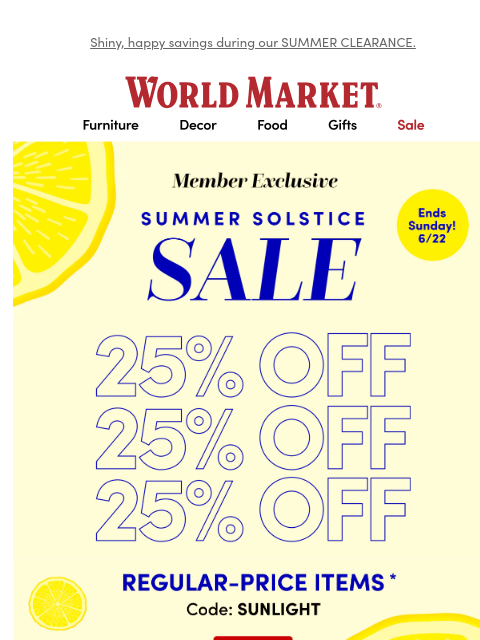 emailworldmarket newsletter: ✨ 25% off STARTS NOW