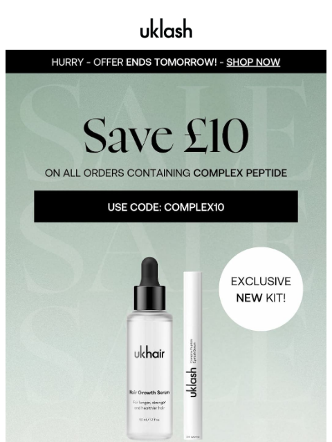 uklash newsletter: 💫 NEW Complex Lash & Hair Set + £10 Off!