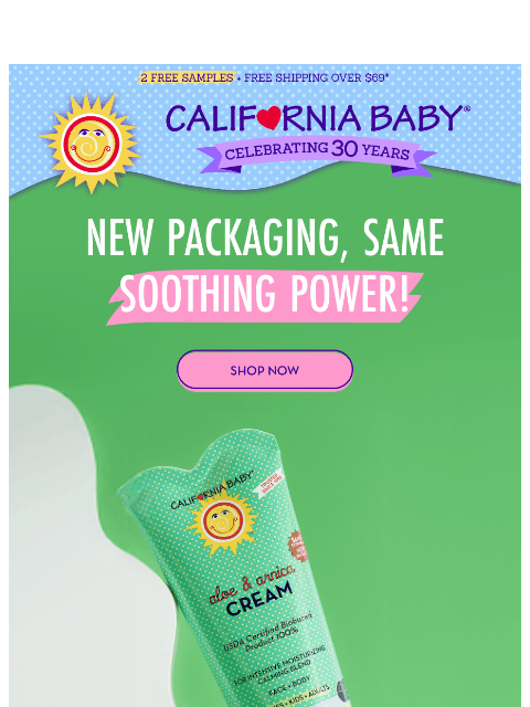 californiababy newsletter: Get Relief For Sunburned & Irritated Skin
