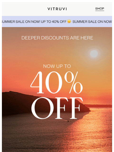 vitruvi newsletter: Summer Sale Just Got HOTTER 🥵 Now Up To 40% Off!