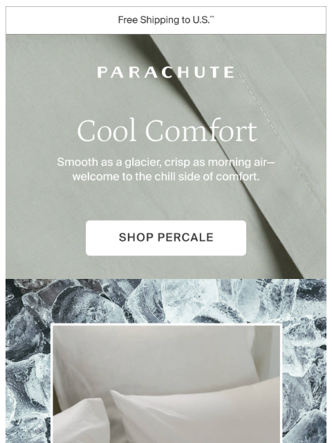 parachutehome newsletter: The Ice Bath of Sheets