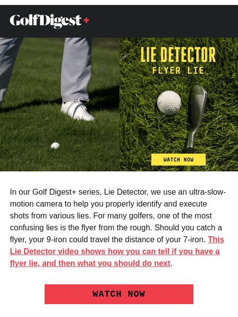 golfdigest newsletter: How to spot a flyer lie