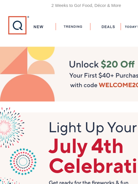 qvcemail newsletter: Time to Light Up Your July 4th