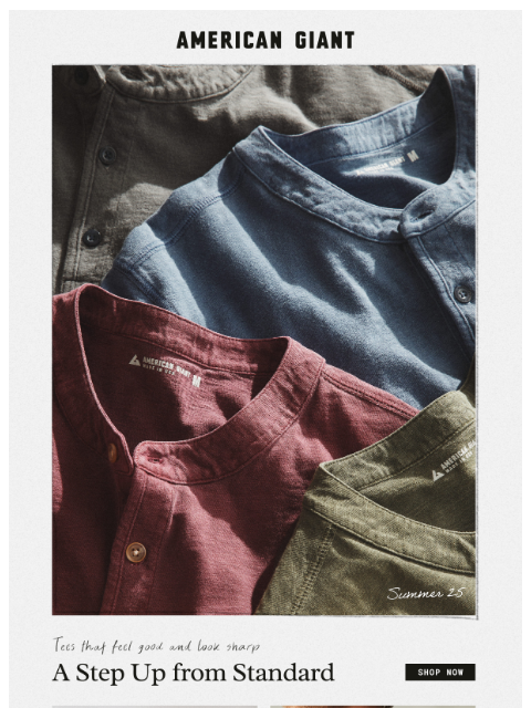 american-giant newsletter: Not Your Basic Tee
