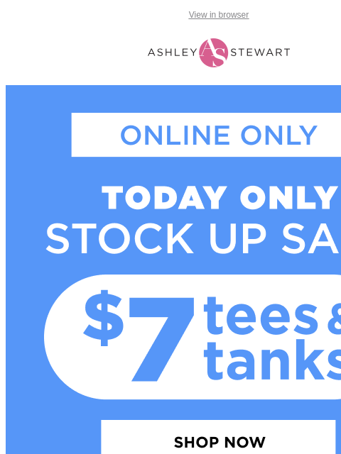ashleystewart newsletter: Summer tees: Which neckline is your fave?