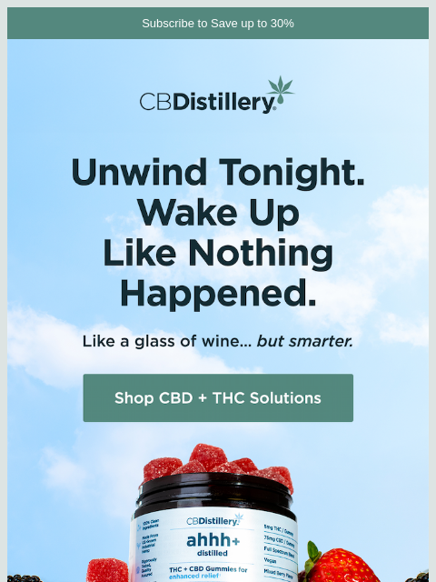 thecbdistillery newsletter: Unwind Tonight. Wake Up Refreshed. ✨