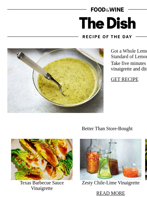 foodandwine newsletter: Whole Lemon Vinaigrette