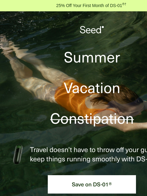 seed newsletter: Keep your gut in motion, even on the move.
