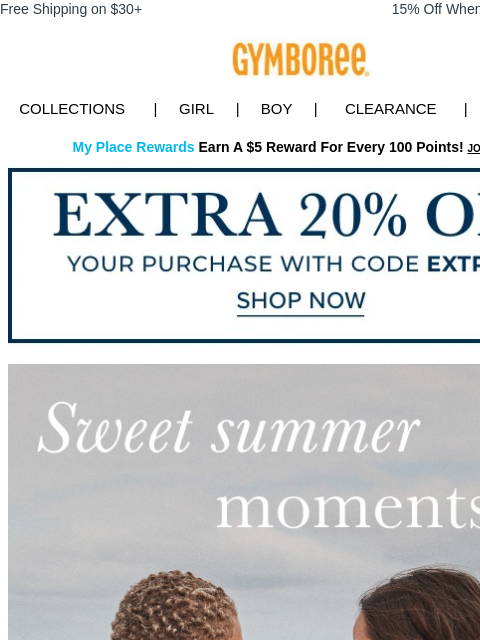 gymboree newsletter: 🎆 50-60% Off red, white & blue looks 🎆