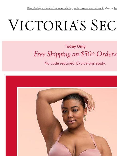 victoriassecret newsletter: Sale on Sale: 8/$25 Panties & $19.99 Bras