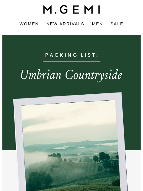 mgemi newsletter: Our Umbria Packing List