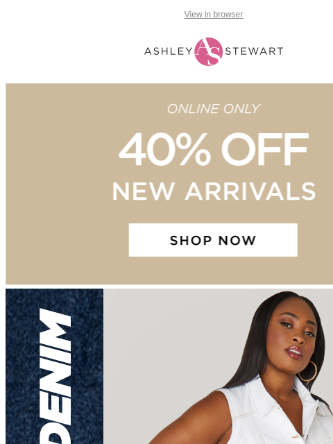 ashleystewart newsletter: It’s giving double denim 👖😍