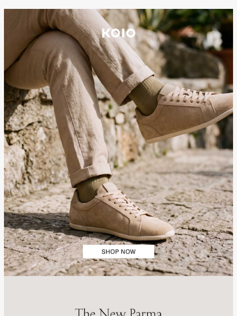koio newsletter: New Style: The Parma Suede