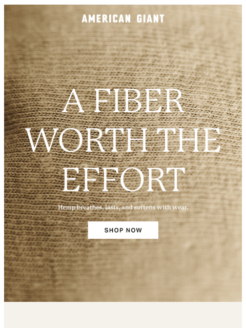 american-giant newsletter: Meet the fiber that breathes