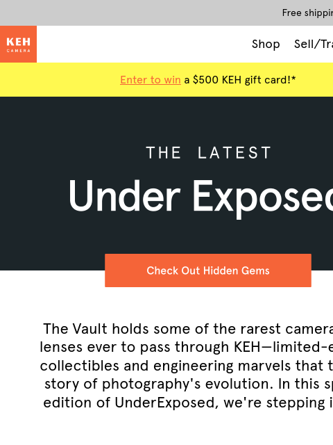 keh newsletter: Step into The Vault: our archive of rare gear
