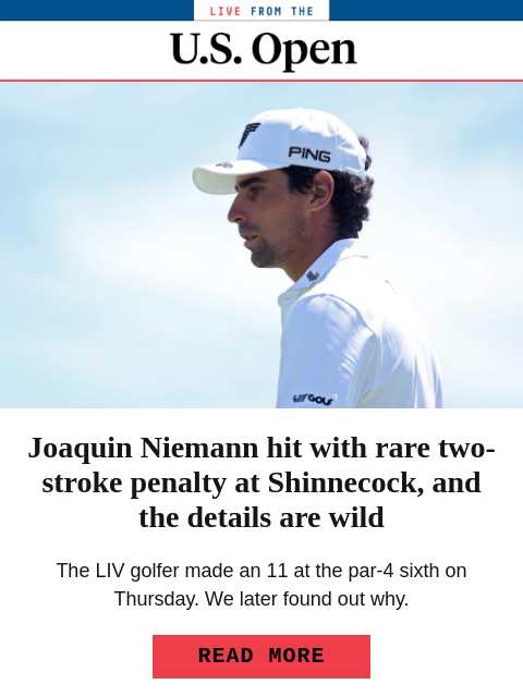 golfdigest newsletter: LIV golfer hit with rare two-stroke penalty