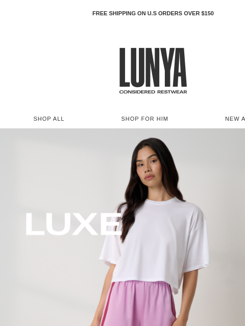 lunya newsletter: Luxe Varsity