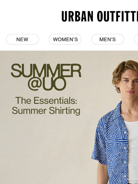 urbanoutfitters newsletter: Summer shirting made easy