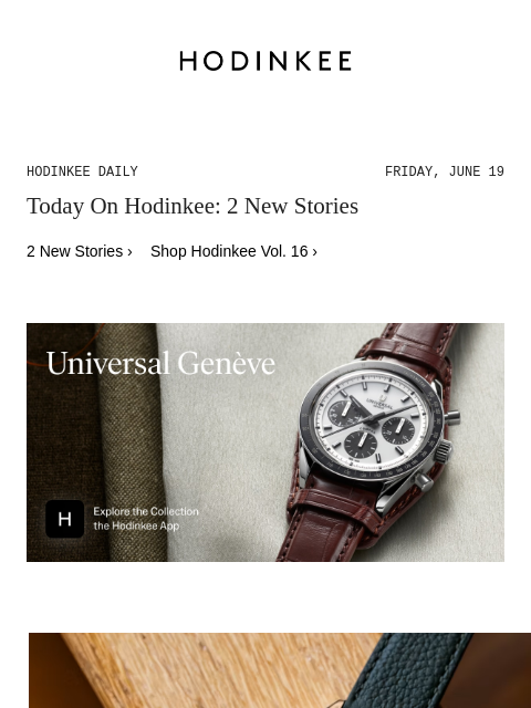 hodinkee newsletter: Hodinkee Daily | 06/19/2026