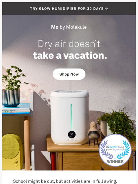 molekule newsletter: School’s Out. Dry Air’s In. 🚌 🌞