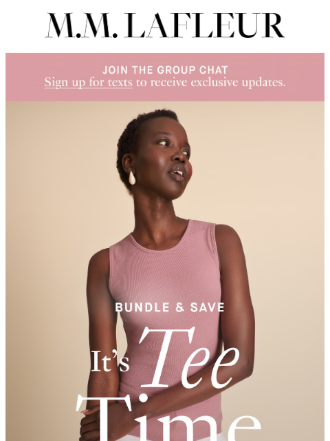 mmlafleur newsletter: Perfect to a tee.