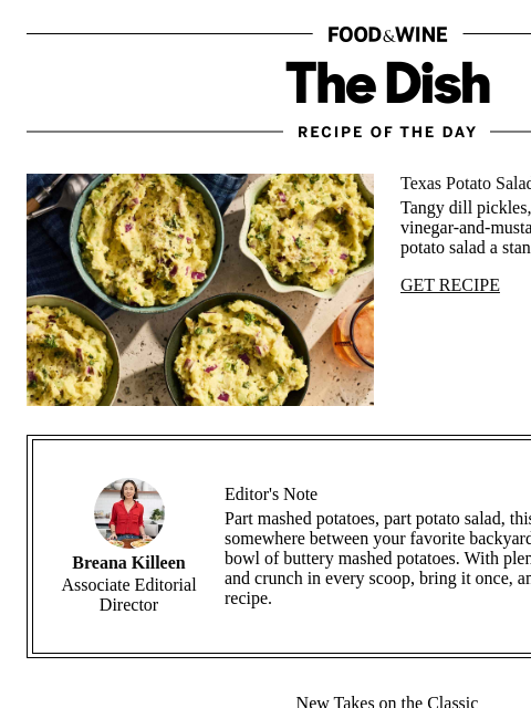 foodandwine newsletter: Texas Potato Salad