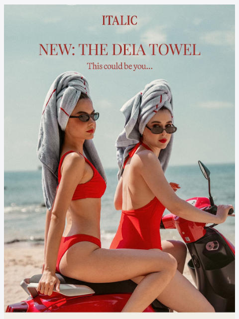 italic newsletter: Deia, Now in Sky & Tomato