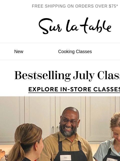 surlatable newsletter: Whet your appetite: Bestselling July classes!