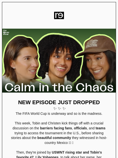 re-website newsletter: Calm in the Chaos with Lily Yohannes
