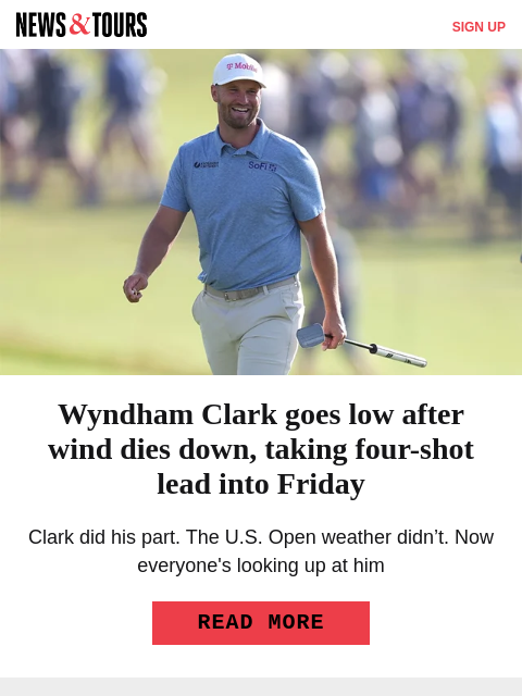 golfdigest newsletter: How the wind wreaked havoc at Shinnecock
