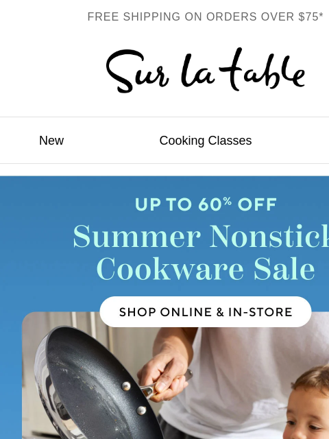 surlatable newsletter: Summer Nonstick Sale: Up to 60% off.
