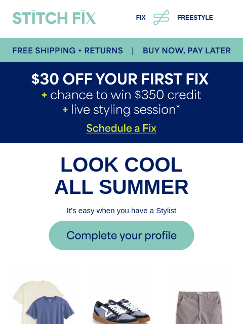 stitchfix newsletter: Something new (and a $350 credit)