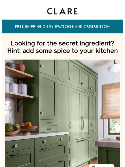 clare newsletter: Color your kitchen happy 🍳🖌️