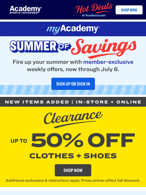 academy newsletter: Score Summer Styles from adidas, Converse, and Mor...