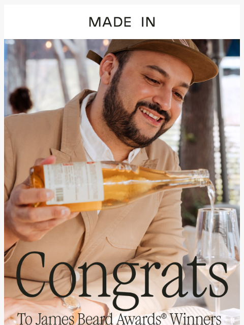 madeincookware newsletter: Celebrating James Beard Award® Winners
