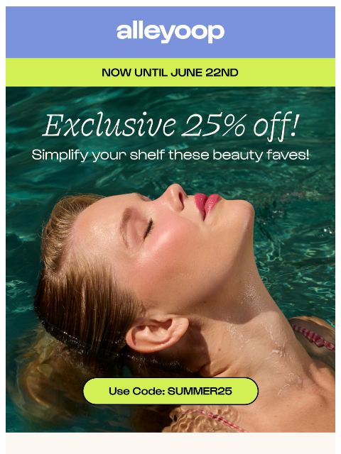 meetalleyoop newsletter: Our summer flash sale is here!