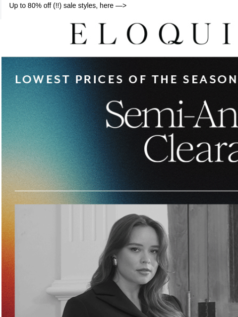 eloquii newsletter: ICYMI: Semi-Annual Clearance is ON