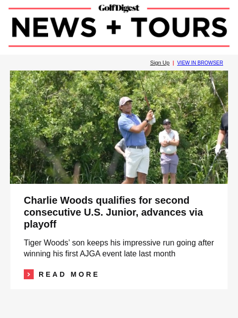 golfdigest newsletter: Another Jordan Spieth first