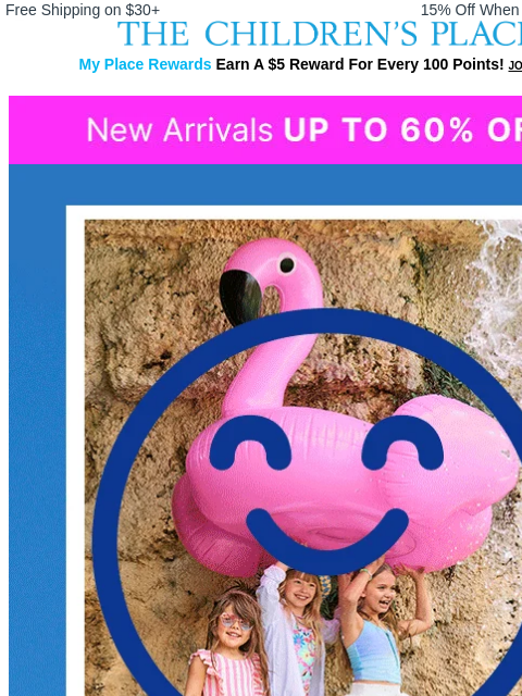 childrensplace newsletter: This Just In: New Arrivals Up to 60% Off + Extra 2...