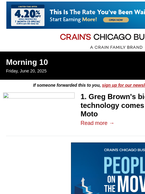 crainalerts newsletter: Inside Motorola's largest deal yet