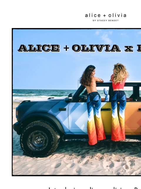 aliceandolivia newsletter: ALICE + OLIVIA x BRONCO 🐎