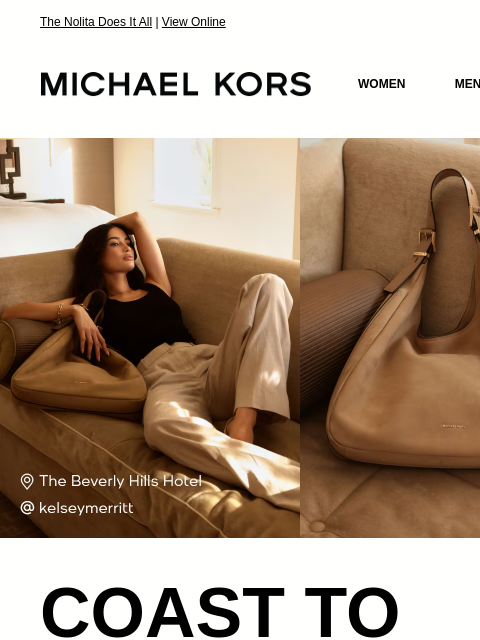 michaelkorsmail newsletter: Two Influencers, Two Cities, One Bag