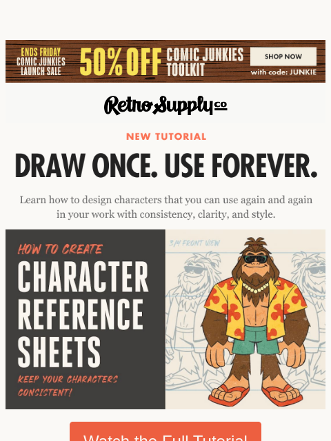 retrosupply newsletter: How to Make Character Reference Sheets