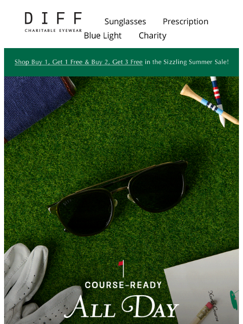 diffeyewear newsletter: On The Green. In The Game. ποΈββοΈ